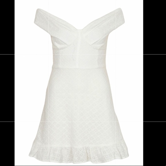 Off the shoulder white mini dress - Picture 4 of 4
